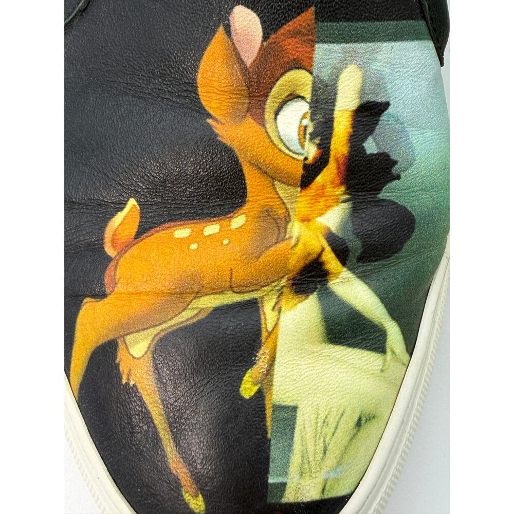 Authentic Givenchy Bambi Disney Slip On Sneakers Black Leather Size 39 / 9 - Picture 11 of 14